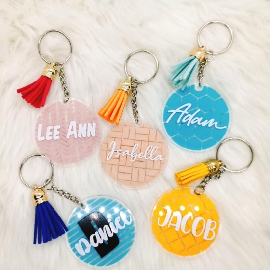 Personalized acrylic keychain new arrivals
